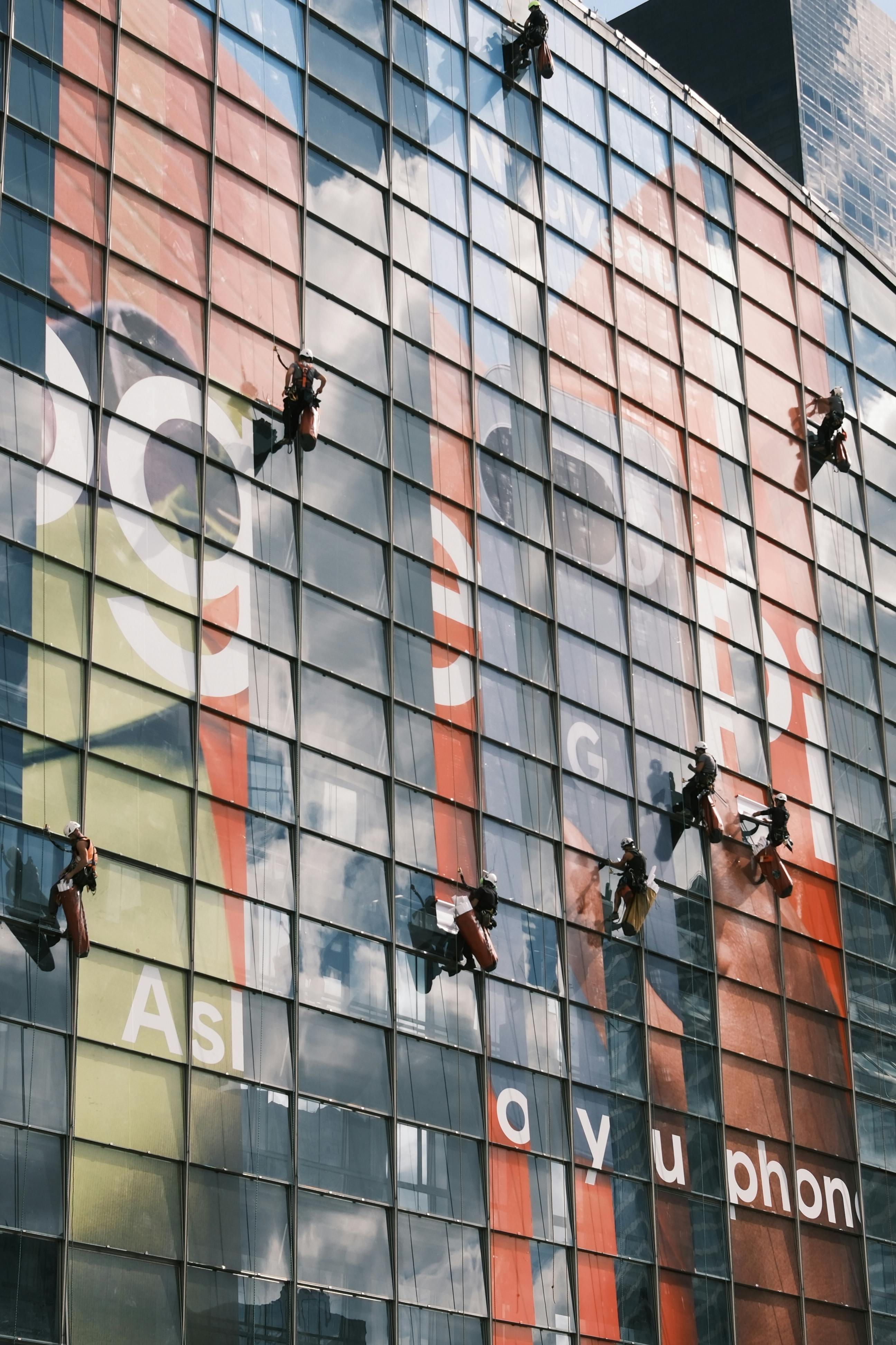 Crystal Clear Cleaning Co. team on a job site