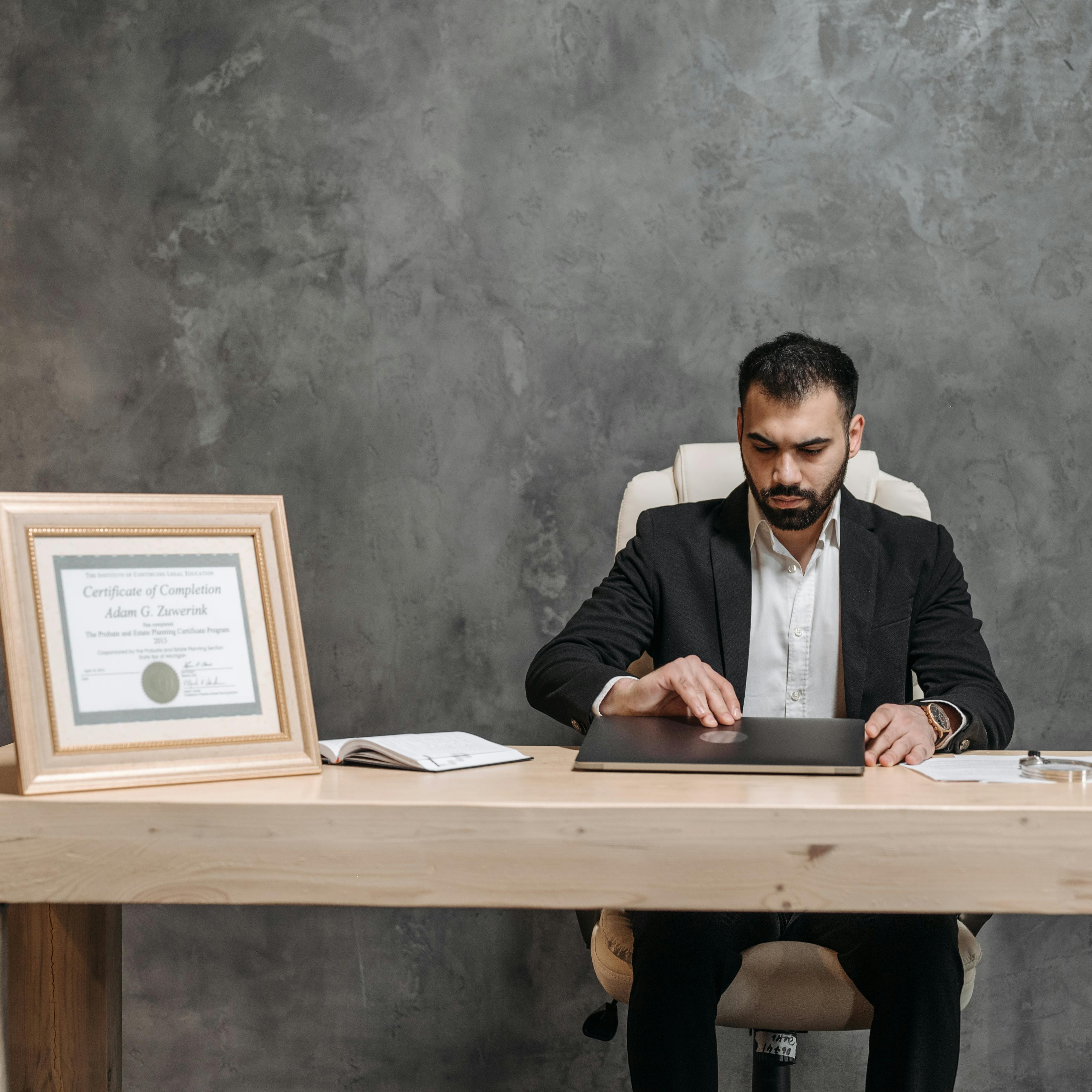 Professional attorneys in a conference room meeting with a client