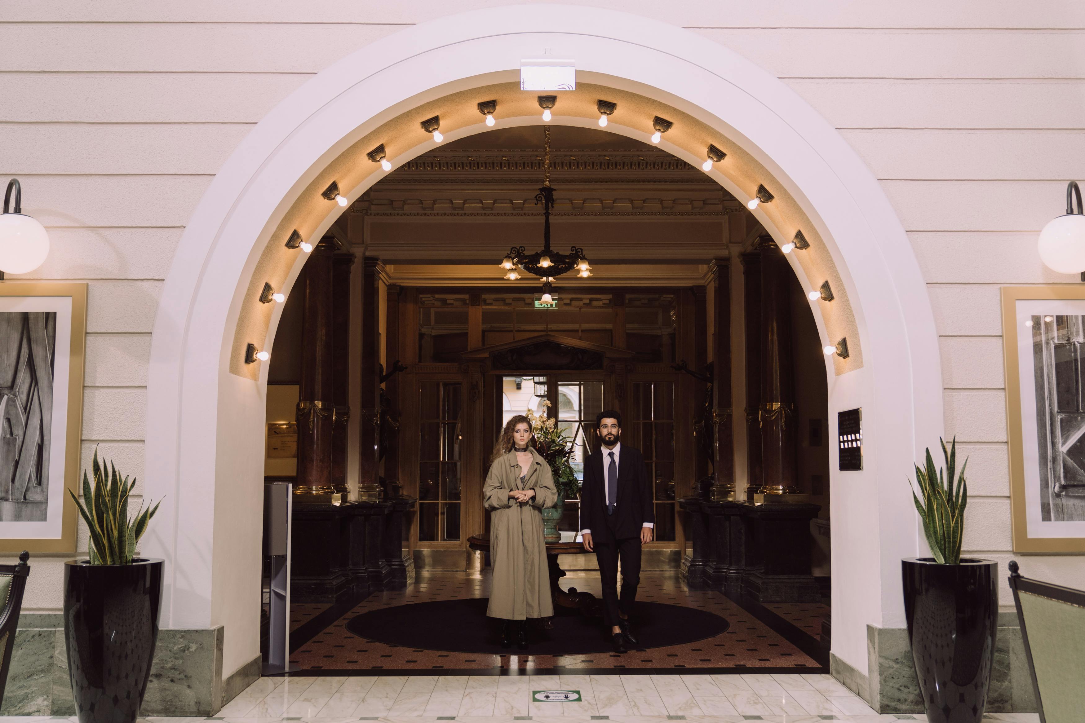 Hotel exterior with Victorian architecture