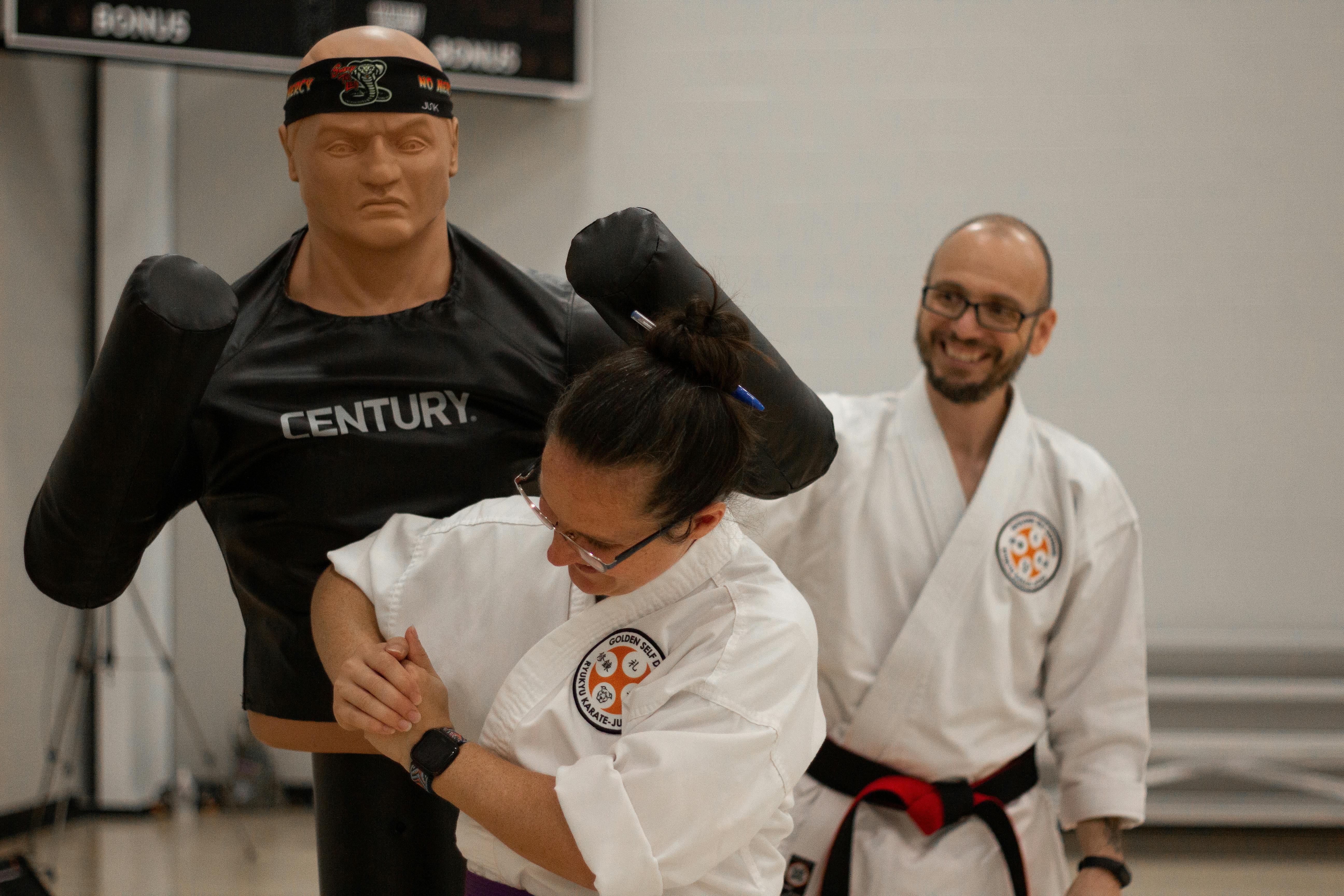 Martial arts class in session