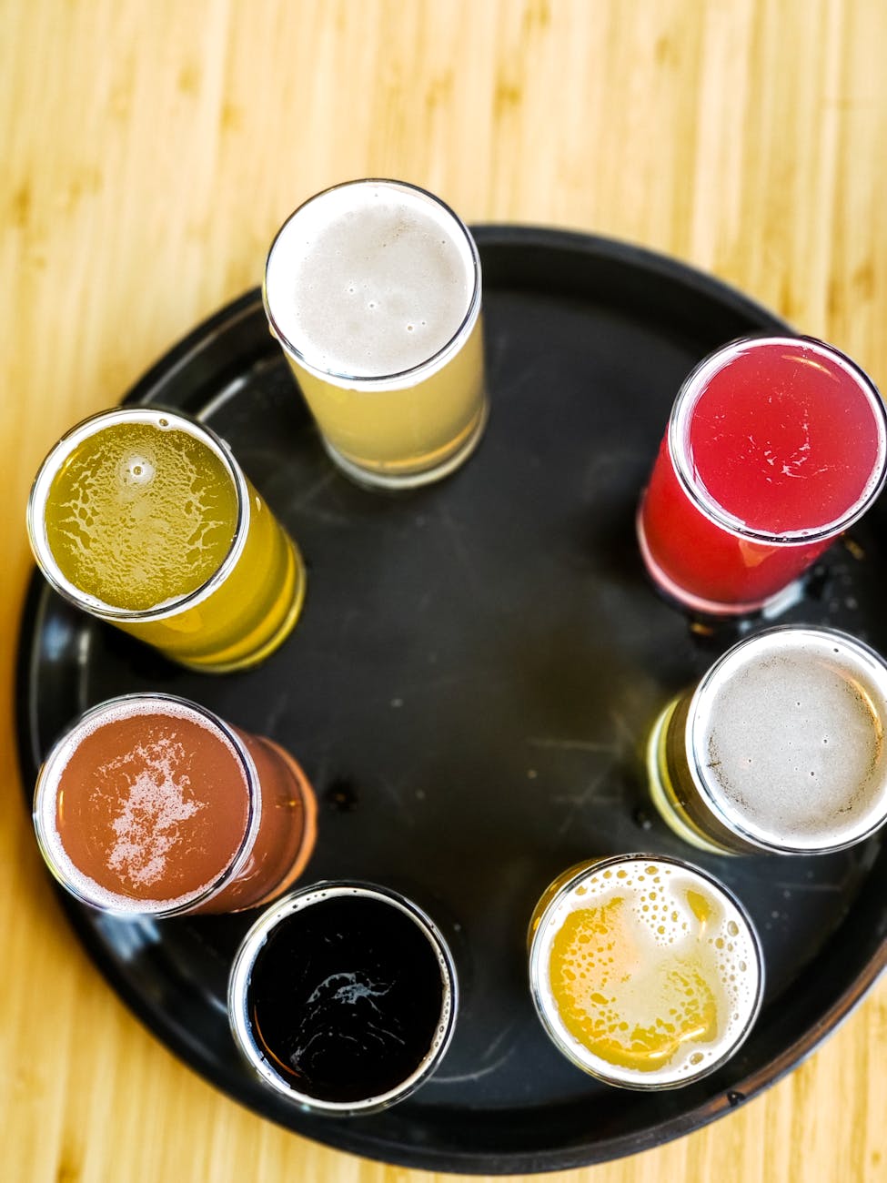 Row of craft beer tap handles