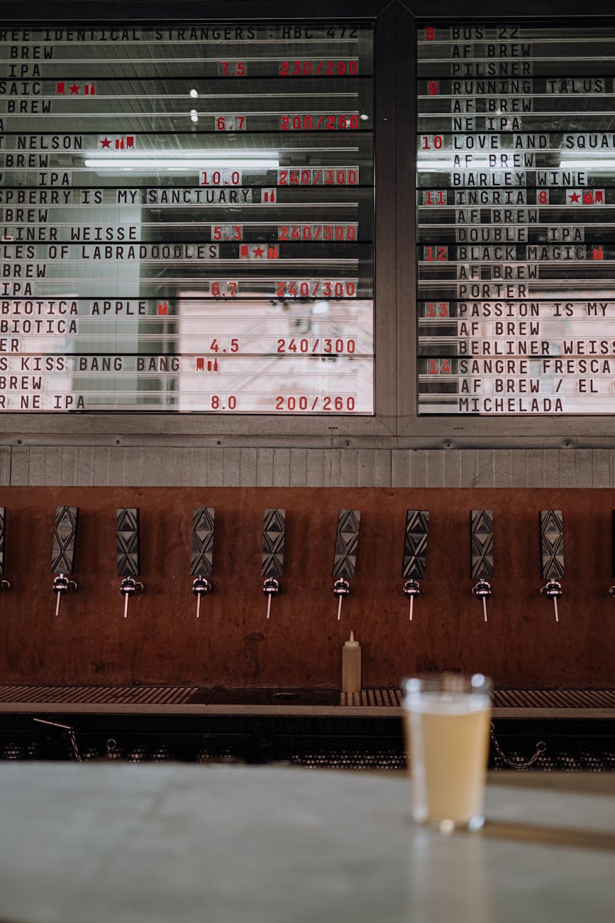 Warm taproom atmosphere during a live event