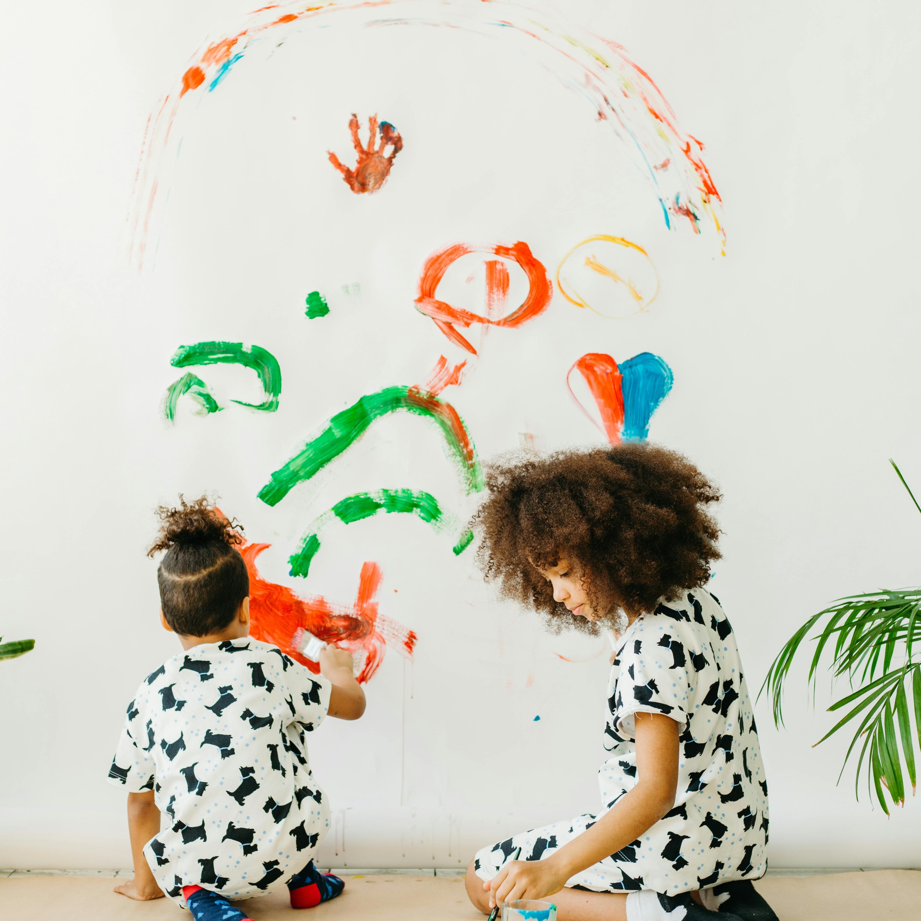 Colorful preschool classroom with learning materials