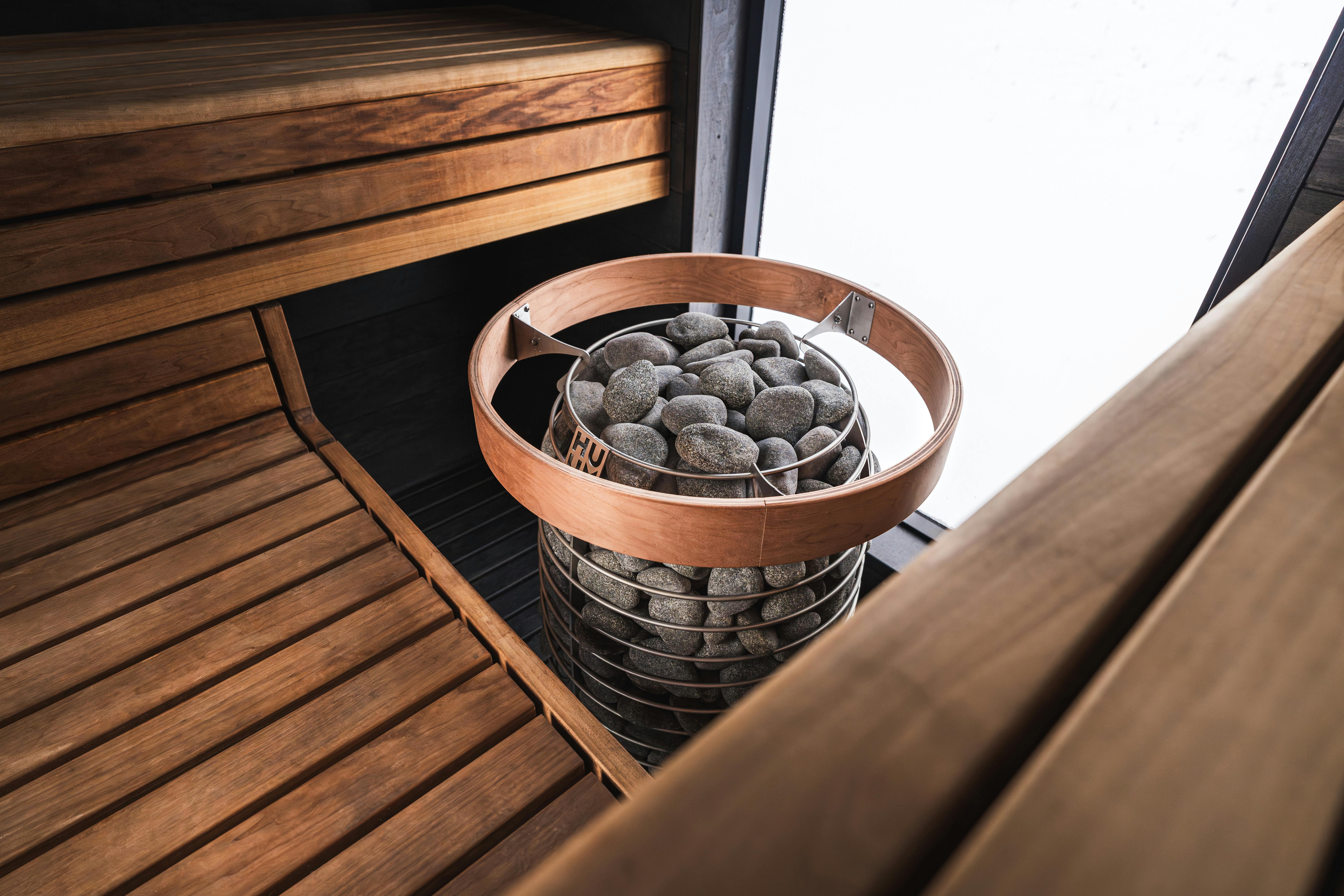Peaceful spa treatment room with warm lighting