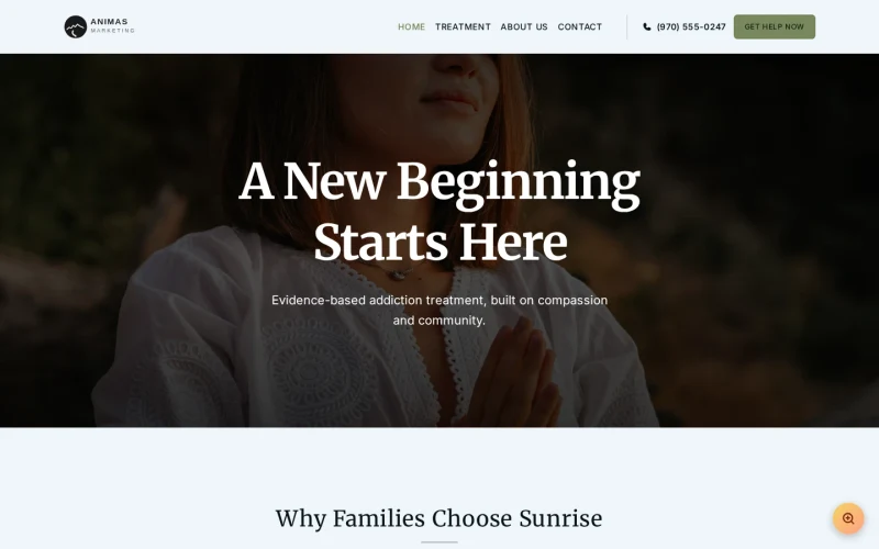 Addiction Recovery Hope template preview