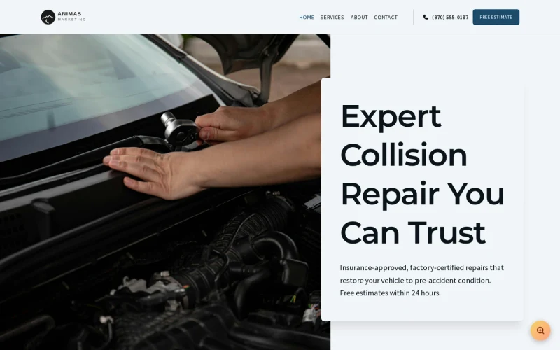 Auto Body Precision template preview