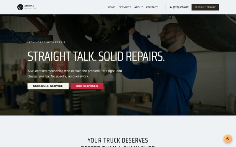 Auto Repair Garage template preview
