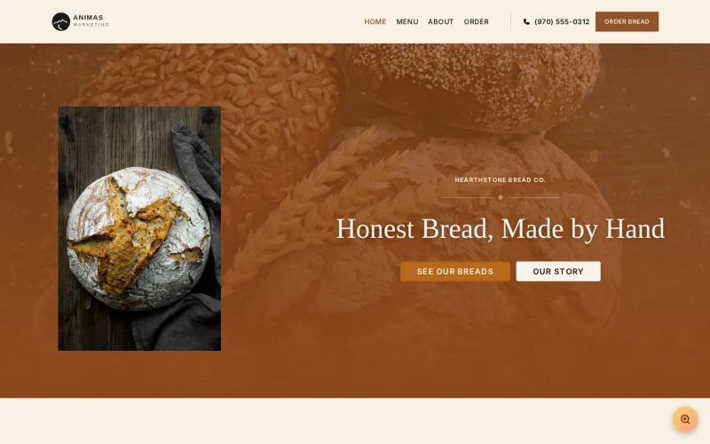 Bakery Artisan Bread template preview