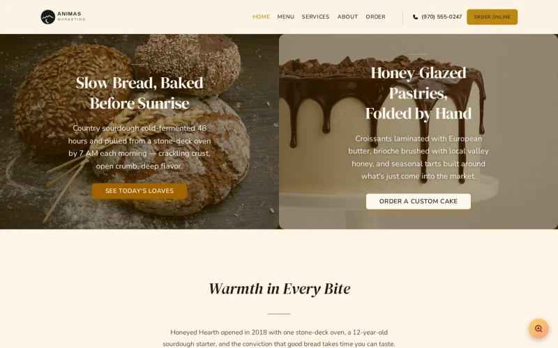 Bakery Honey template preview