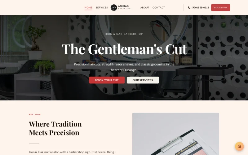 Classic Barber Shop template preview