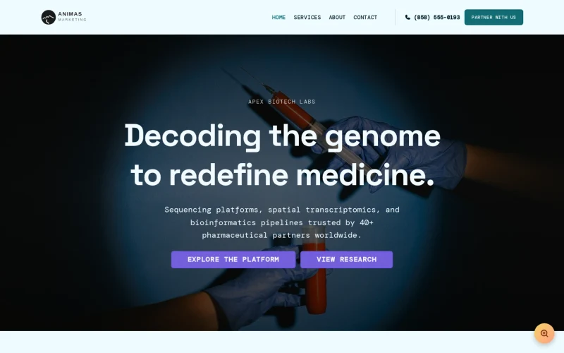 Biotech Research template preview
