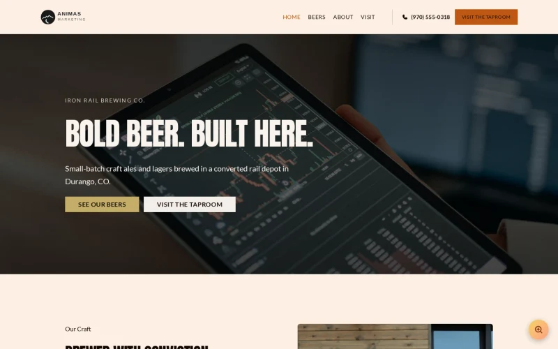 Brewery Taproom template preview