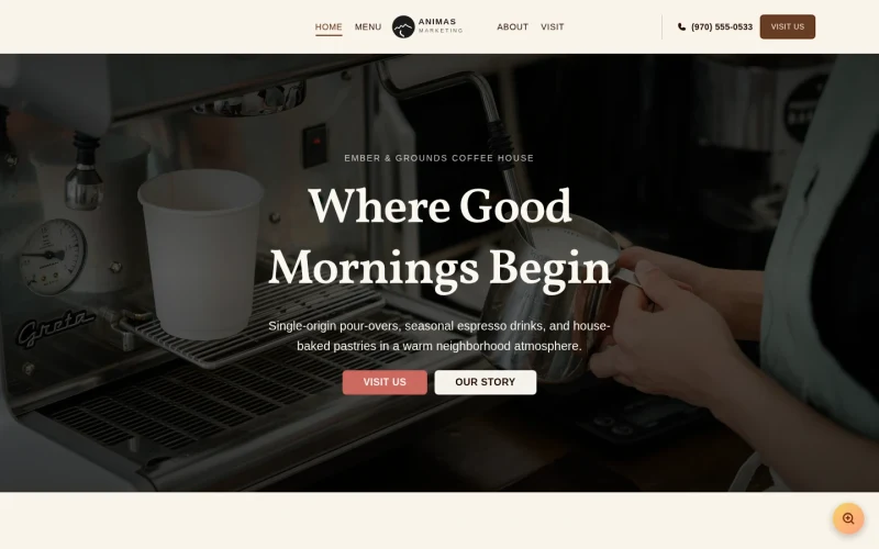 Cafe Artisan template preview