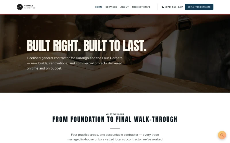 Contractor Build Pro template preview