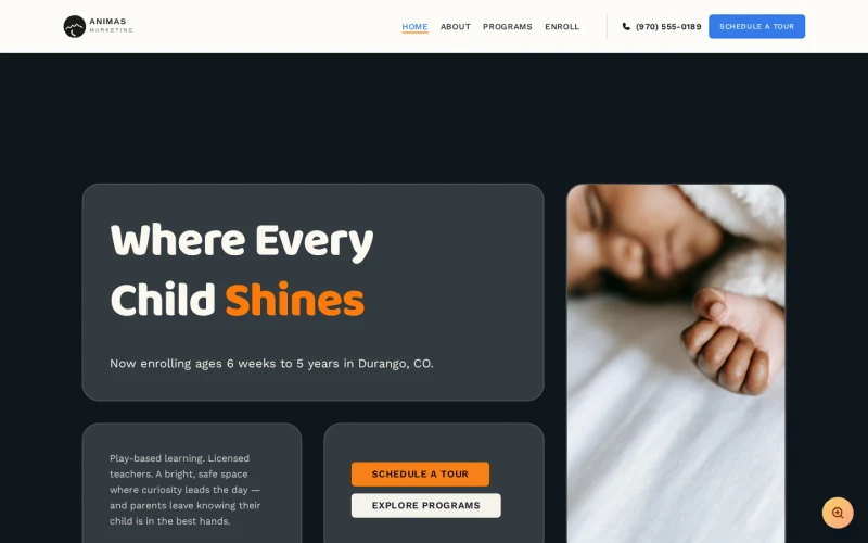 Daycare Bright template preview