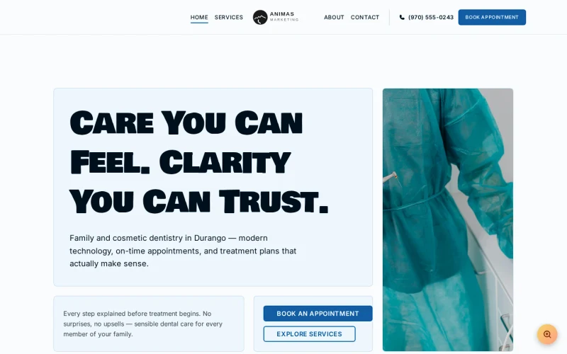 Dental Clarity template preview