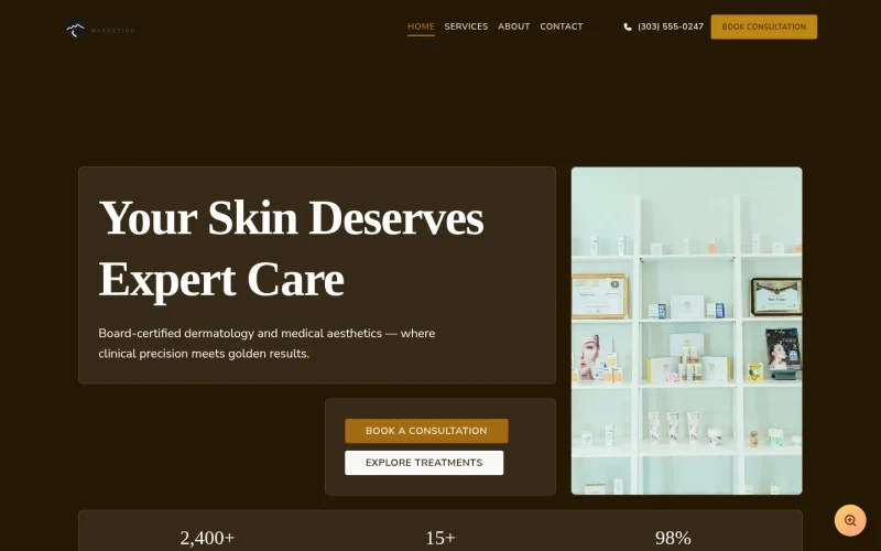 Dermatology Golden template preview
