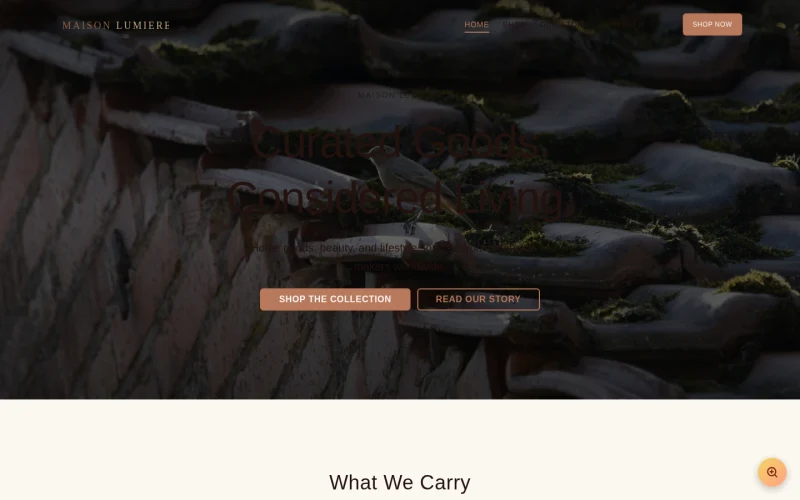 E-Commerce Immersive template preview