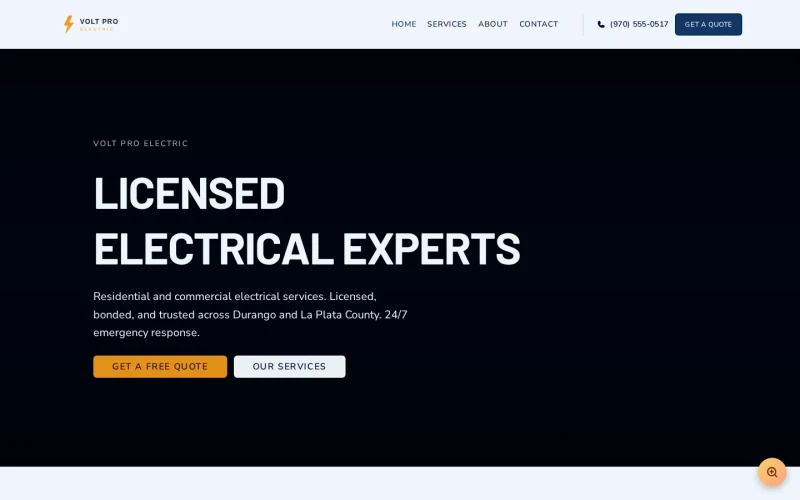 Electrical Contractor template preview