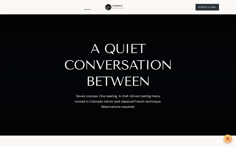 Fine Dining Editorial template preview
