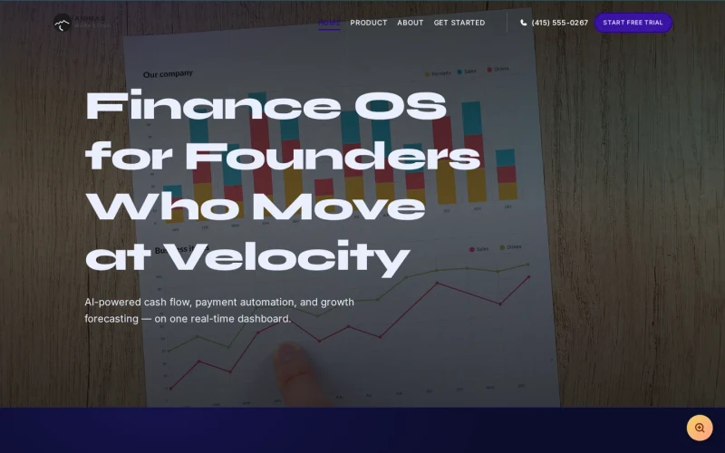 Fintech Startup template preview