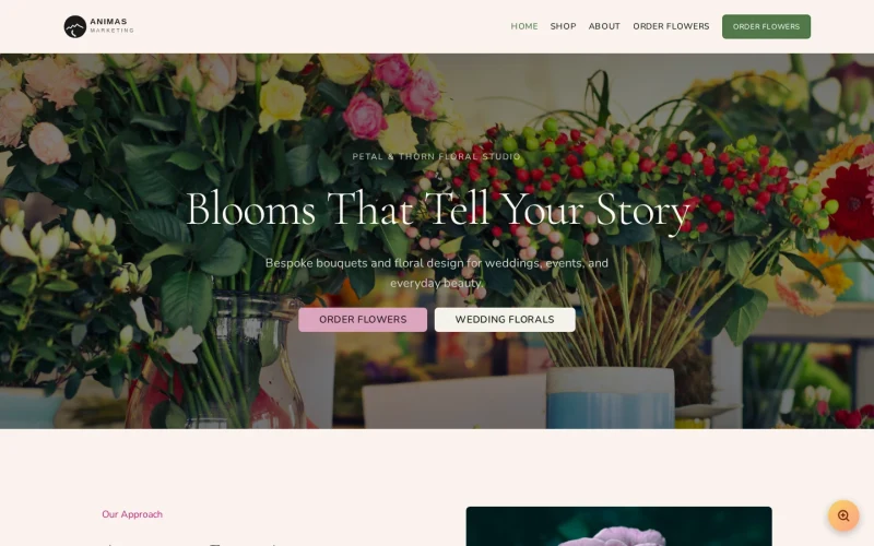 Florist Garden template preview