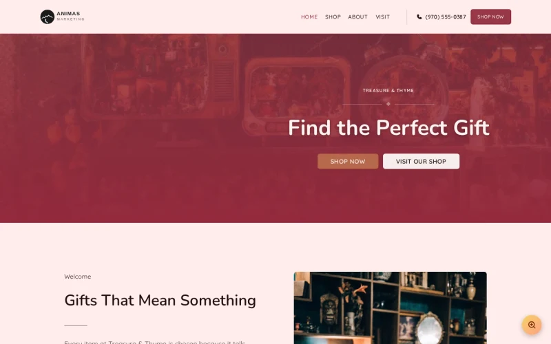 Gift Shop Boutique template preview