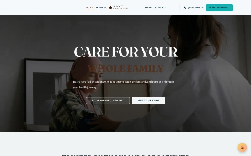 Healthcare Modern template preview