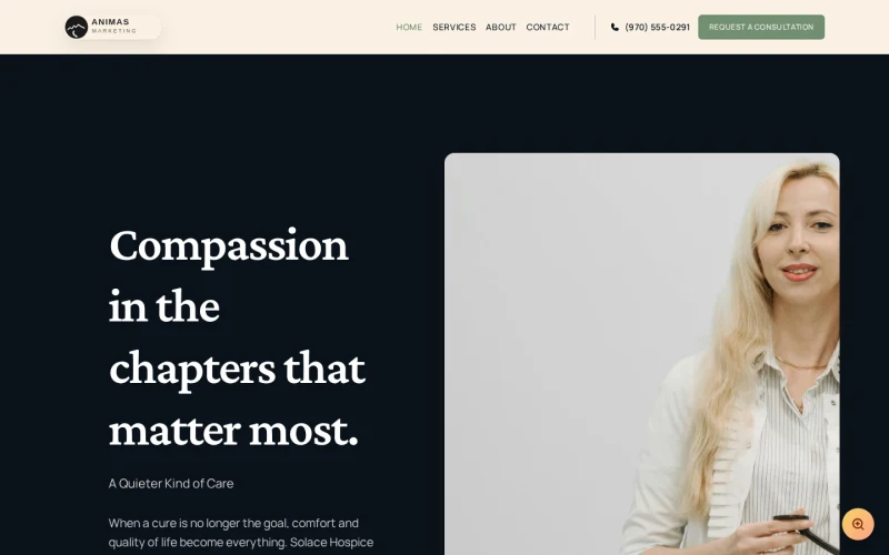 Hospice Care Solace template preview