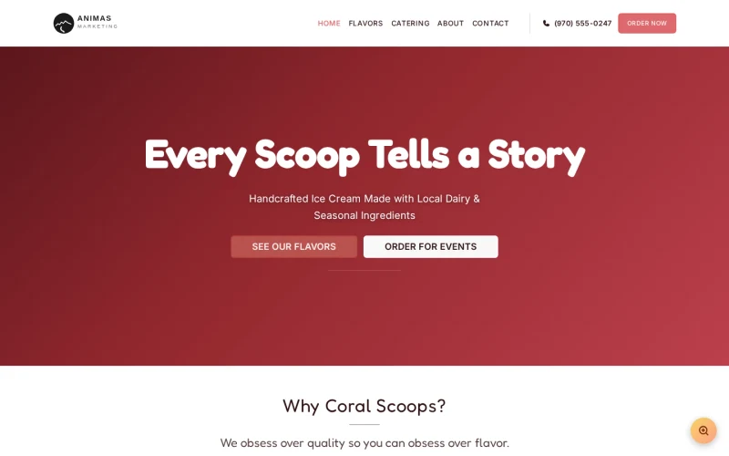 Ice Cream Coral template preview