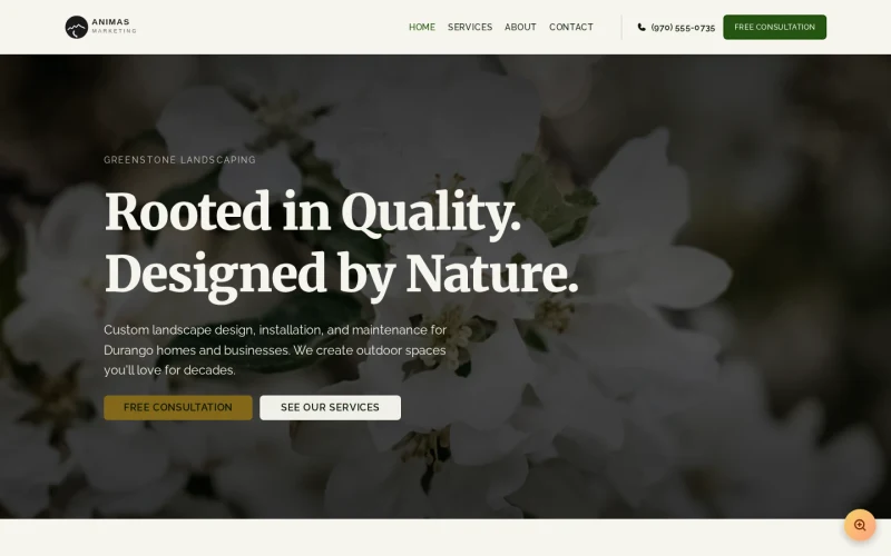 Landscaping Natural template preview