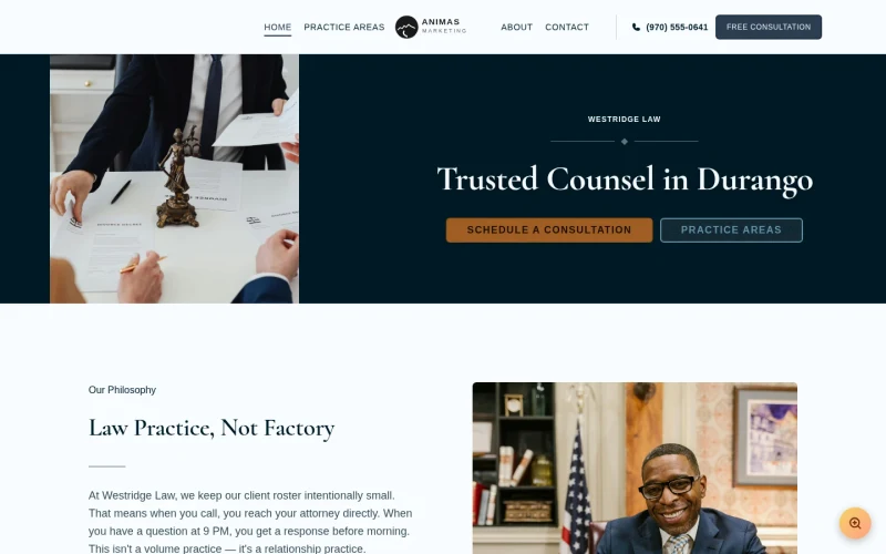Law Firm Modern template preview