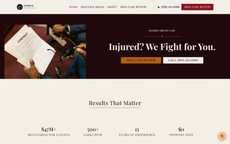 Law Injury Trust template preview