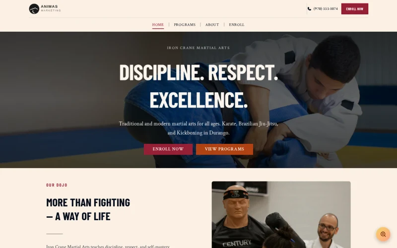 Martial Arts Dojo template preview