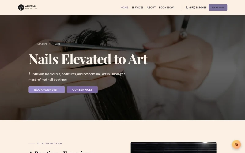 Nail Salon Luxe Mauve template preview