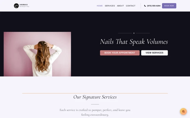 Nail Salon Luxe template preview