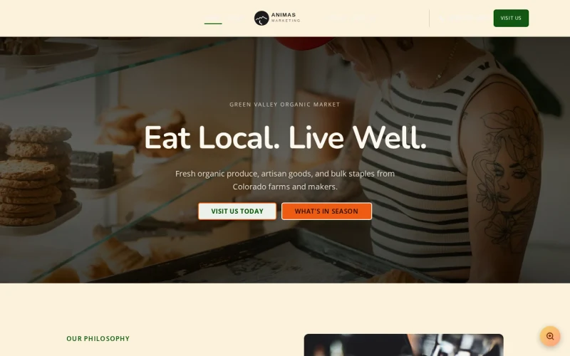 Organic Market template preview