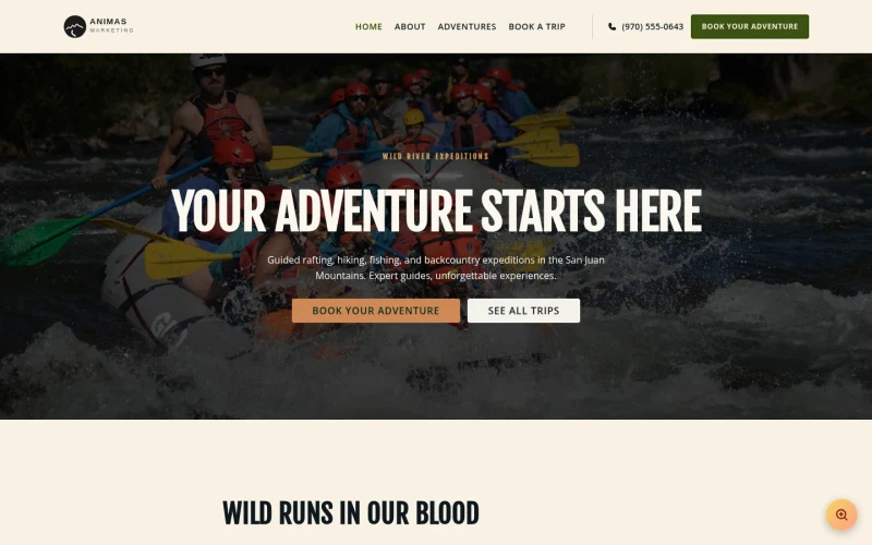 Outdoor Adventure Wild template preview