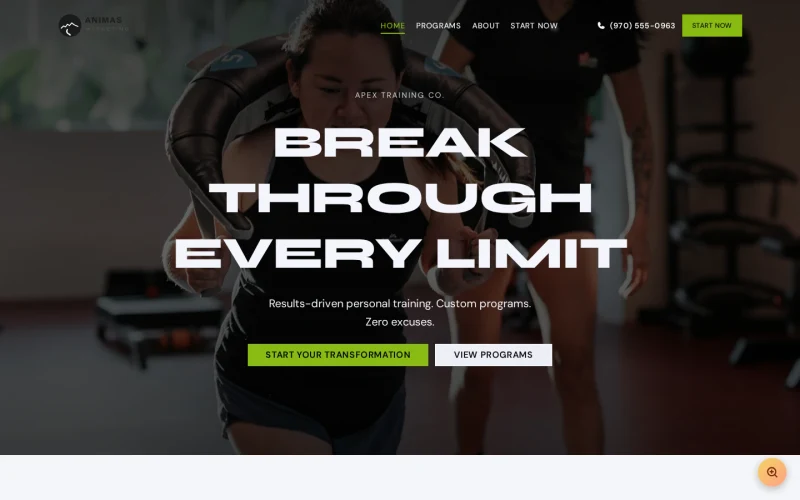 Personal Trainer Energy template preview