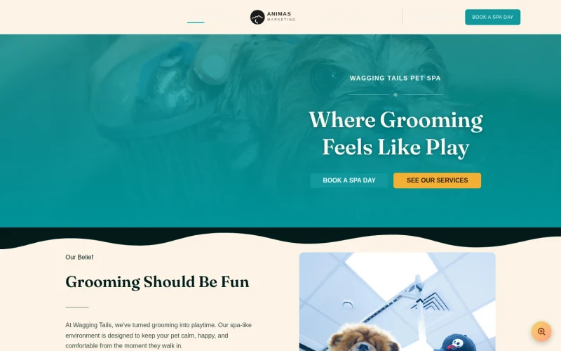 Pet Grooming Playful template preview