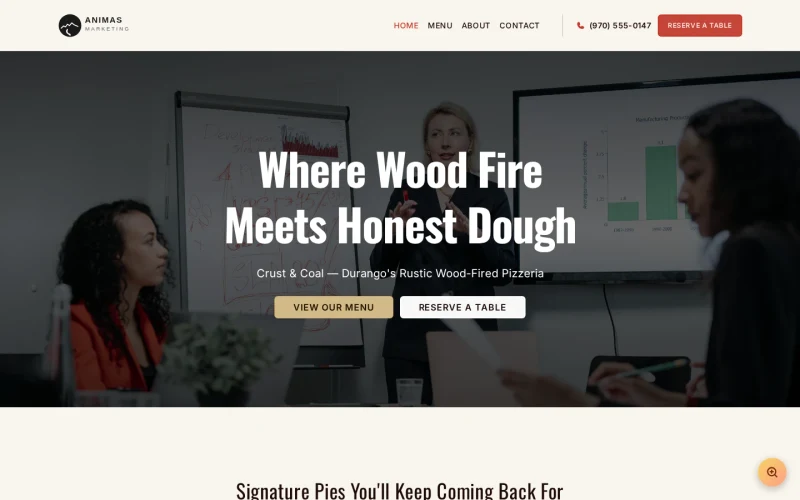 Pizza Rustic template preview