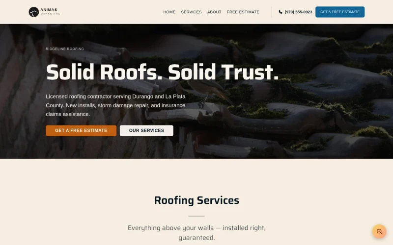 Roofing Solid template preview