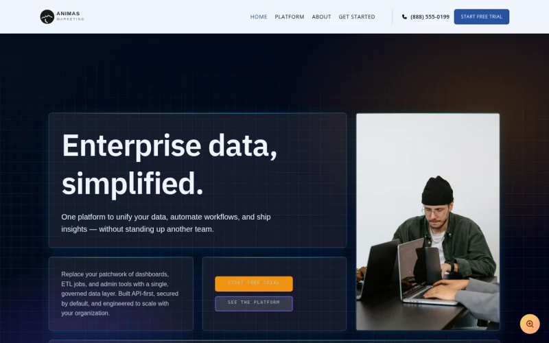 SaaS Enterprise template preview