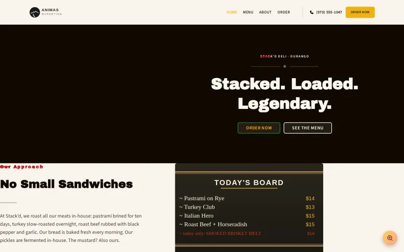Sandwich Deli Bold template preview