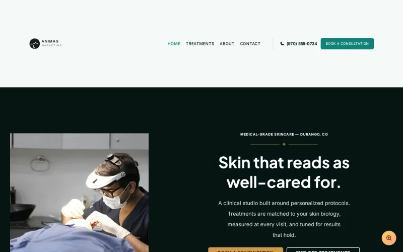 Skincare Clinic Pure template preview
