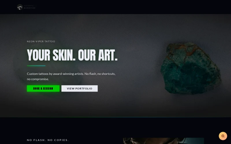 Tattoo Studio Neon template preview