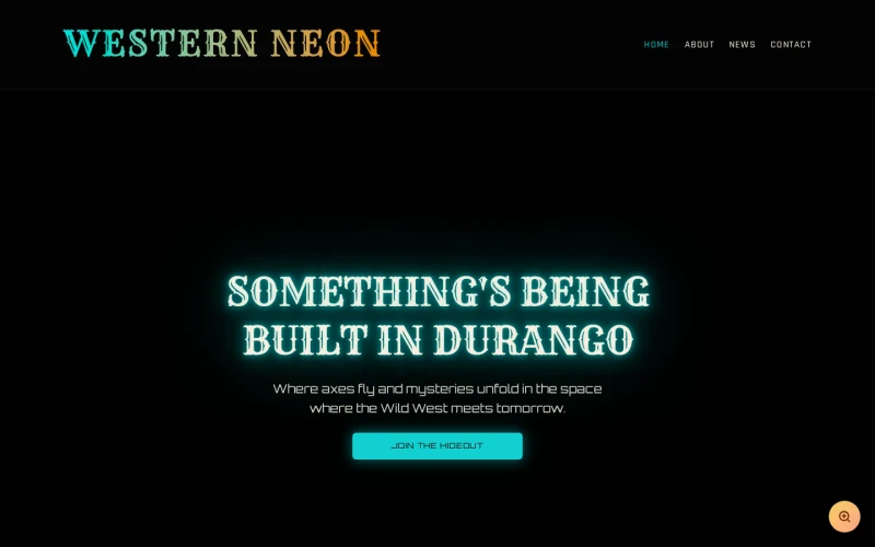 Western Neon Prelaunch template preview