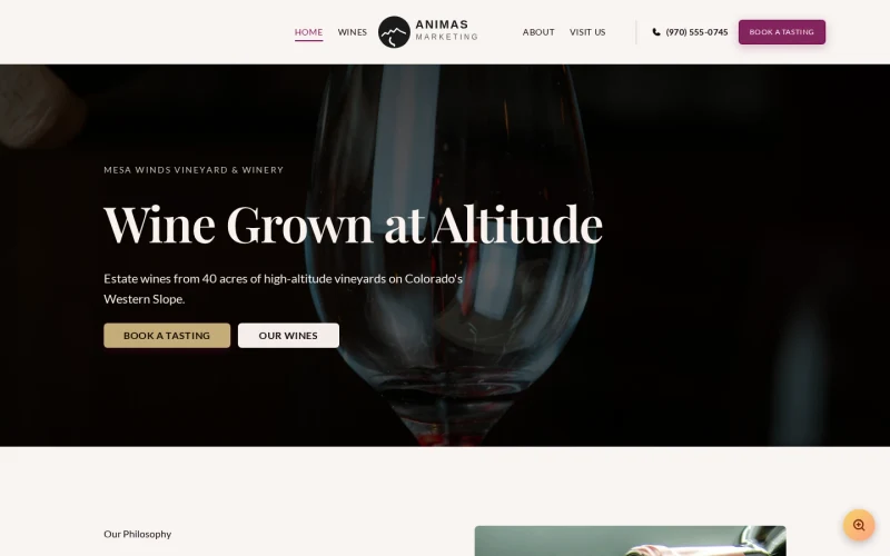 Vineyard Winery template preview